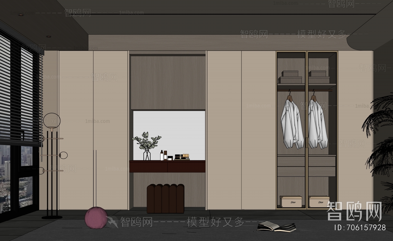 Modern Clothes Storage Area
