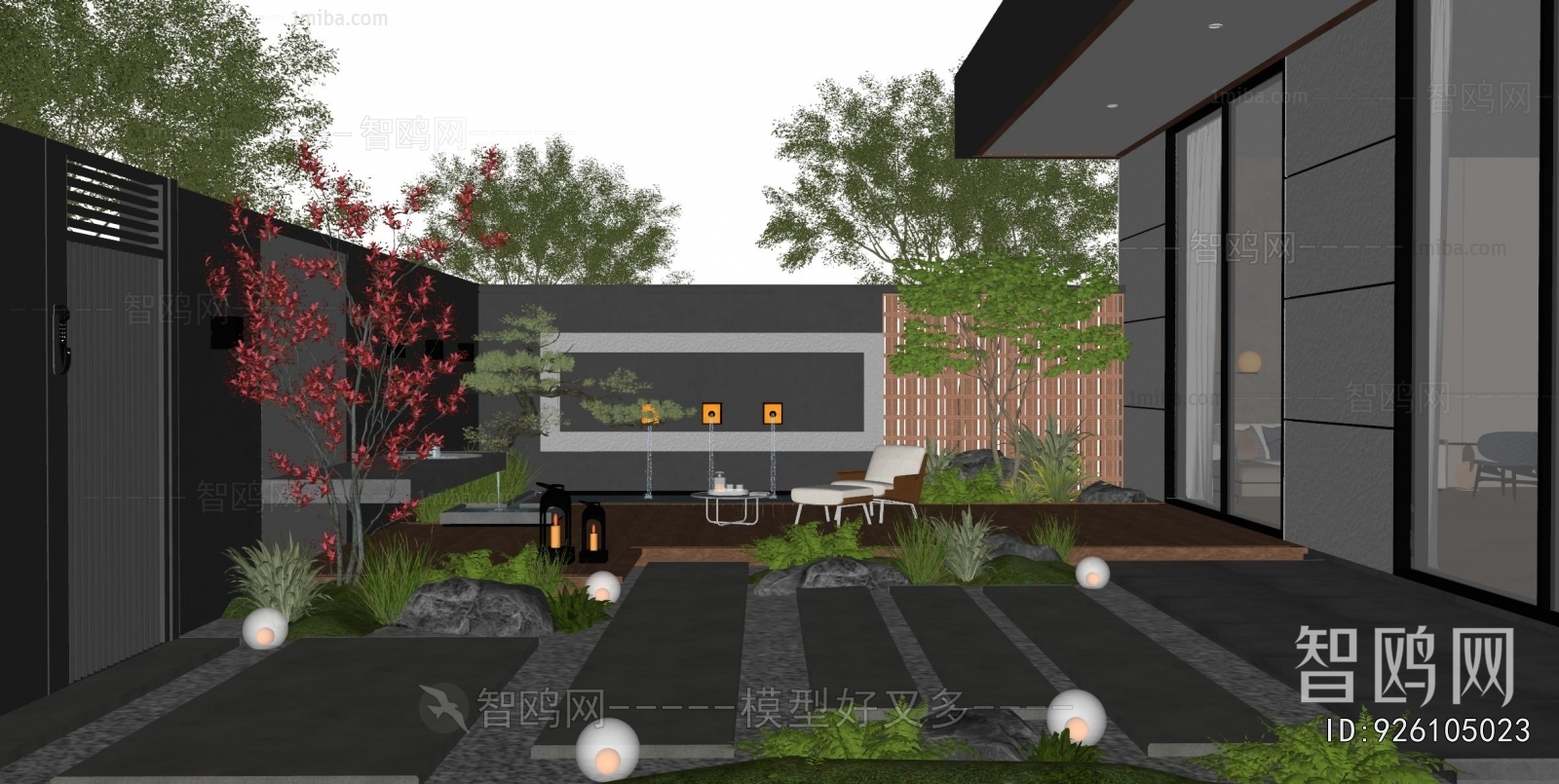 Modern Courtyard/landscape