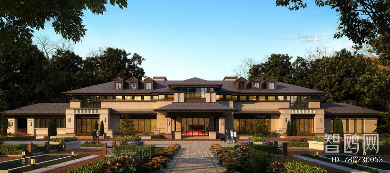 New Chinese Style Appearance Of Commercial Building