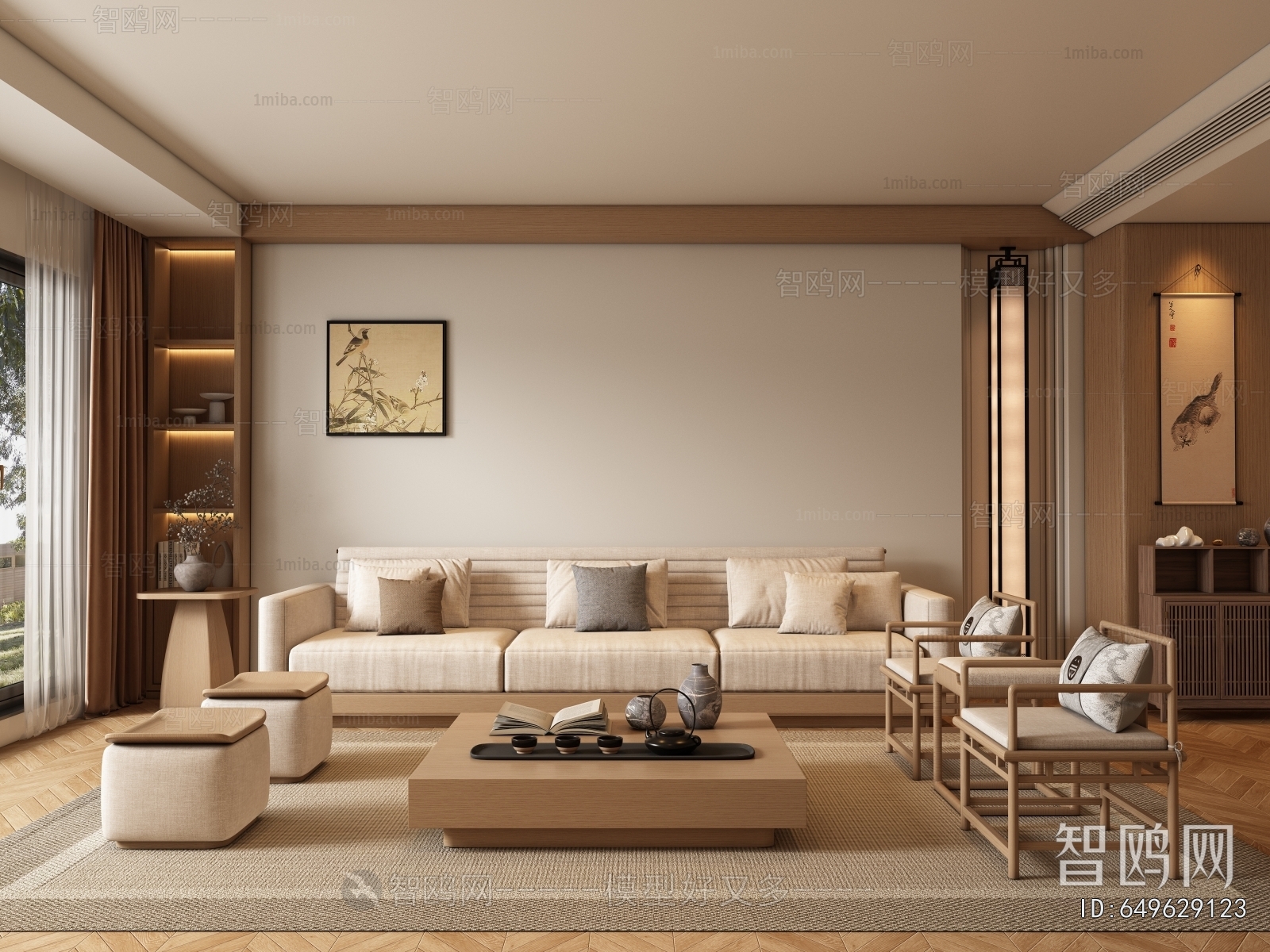 New Chinese Style A Living Room
