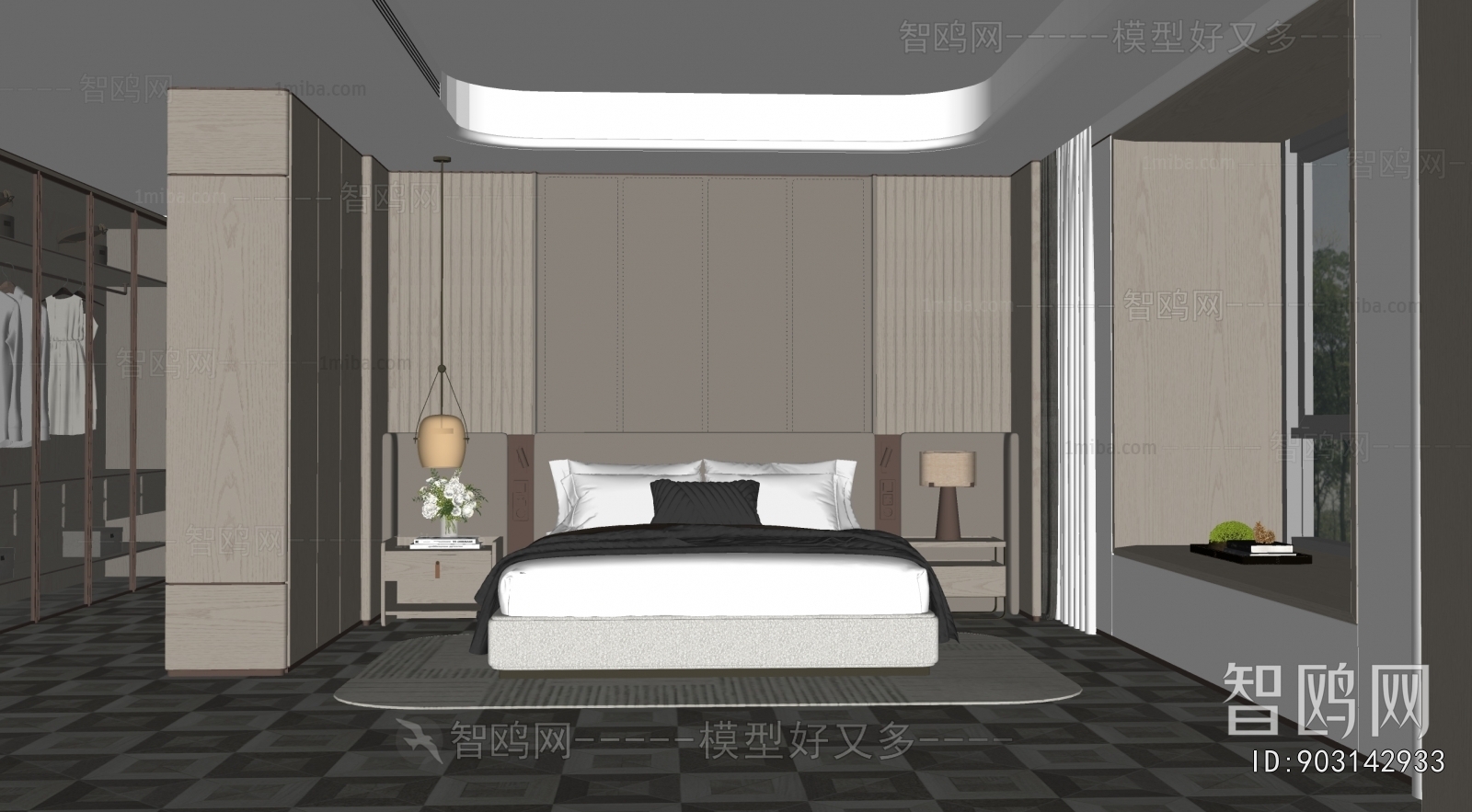 New Chinese Style Bedroom