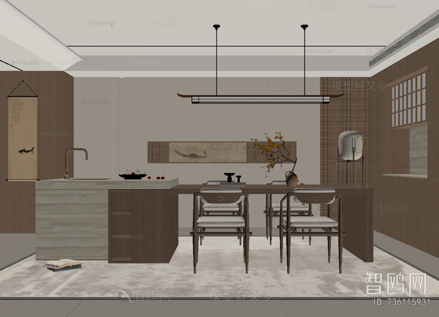 New Chinese Style Dining Room