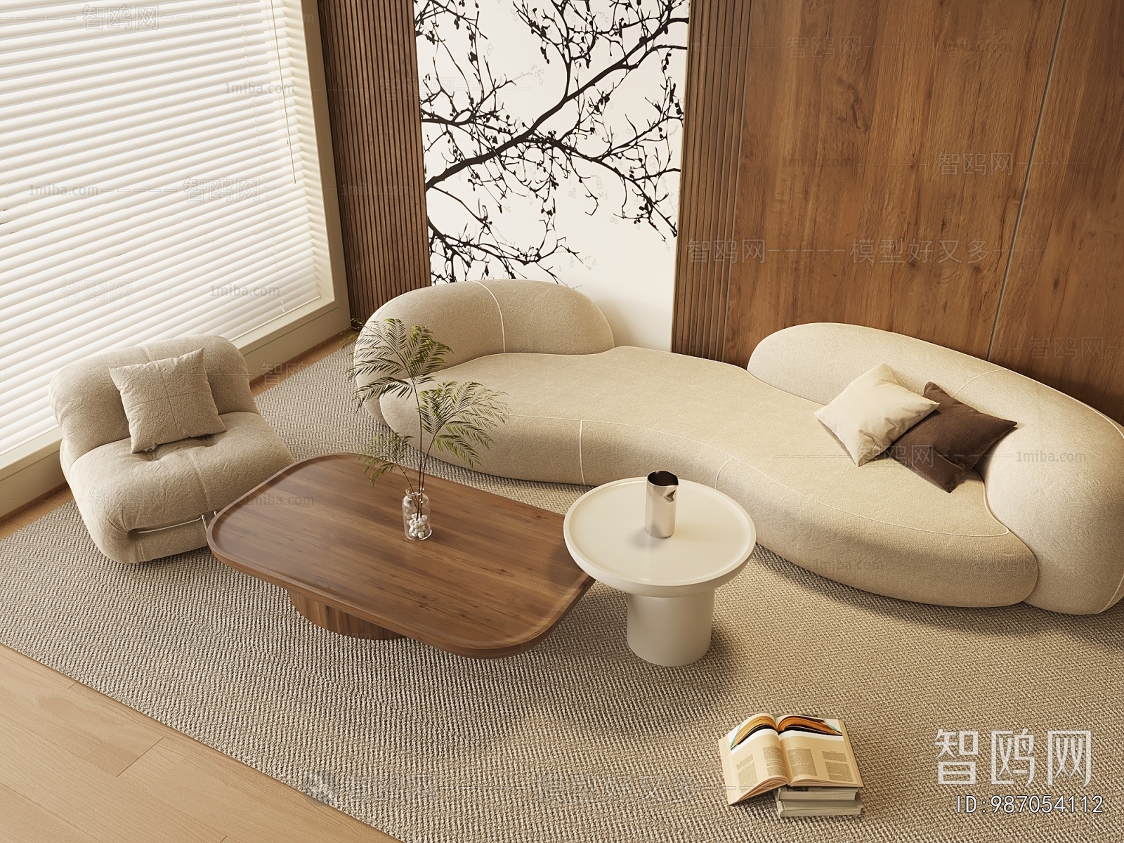 Wabi-sabi Style Sofa Combination