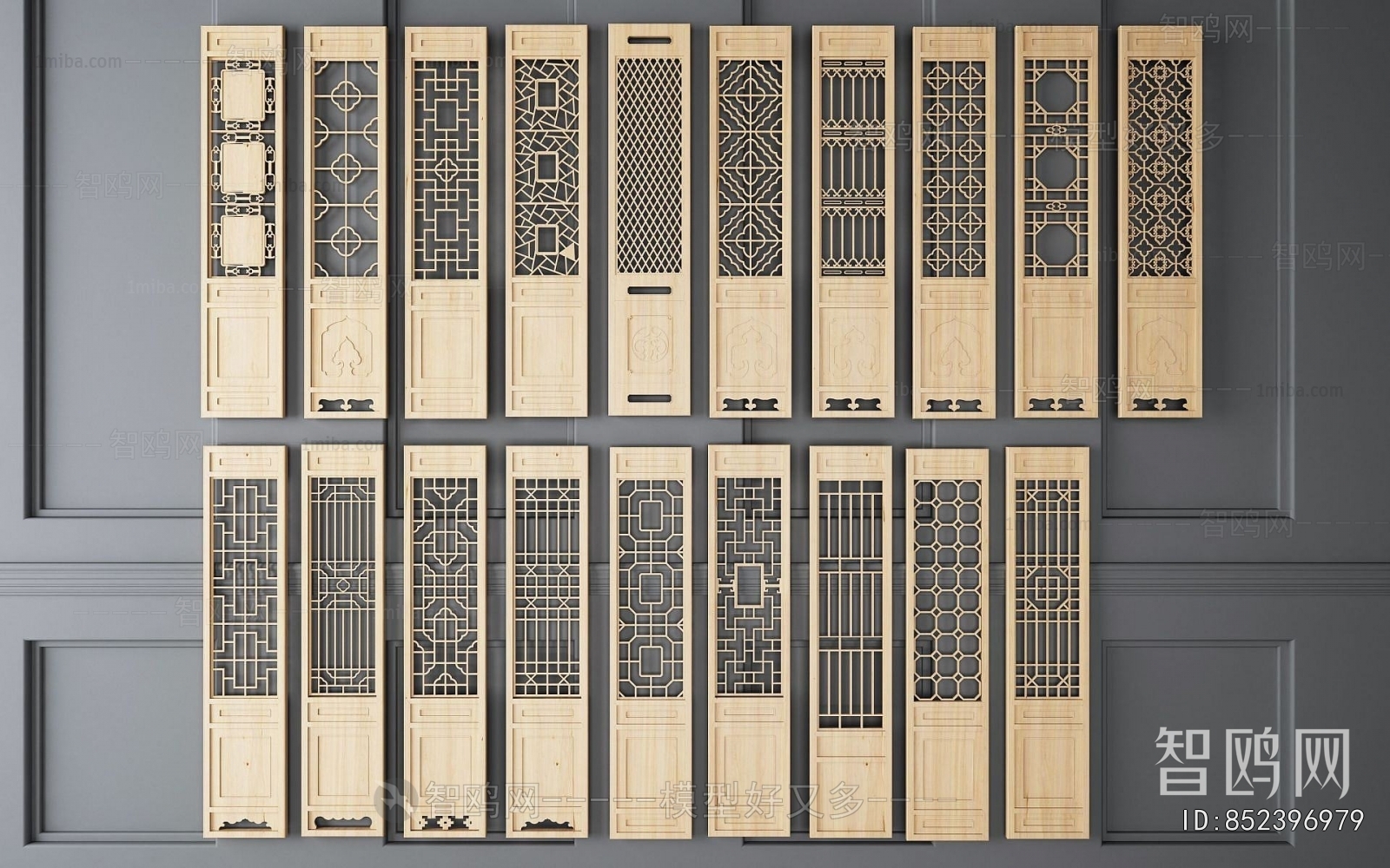 New Chinese Style Wooden Screen Partition