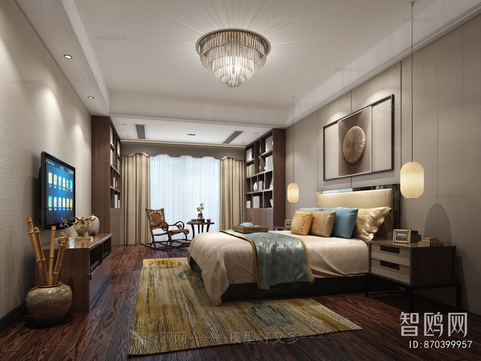 New Chinese Style Bedroom