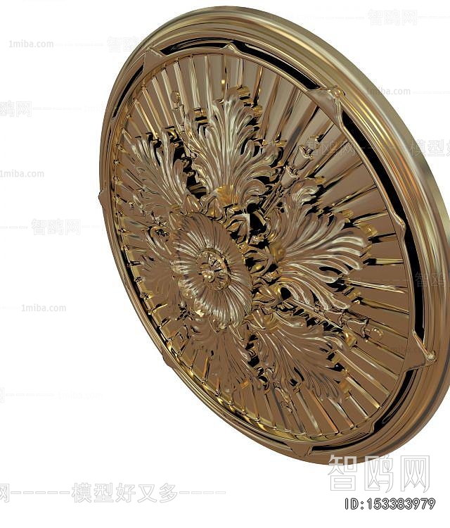 European Style Plaster Carved Top Plate