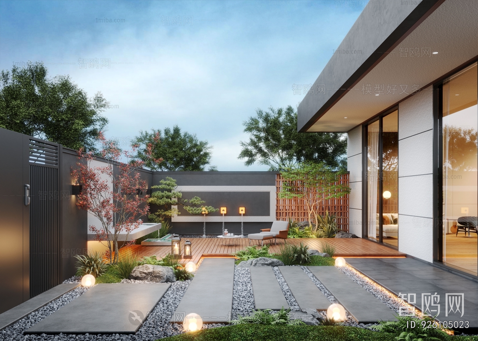 Modern Courtyard/landscape
