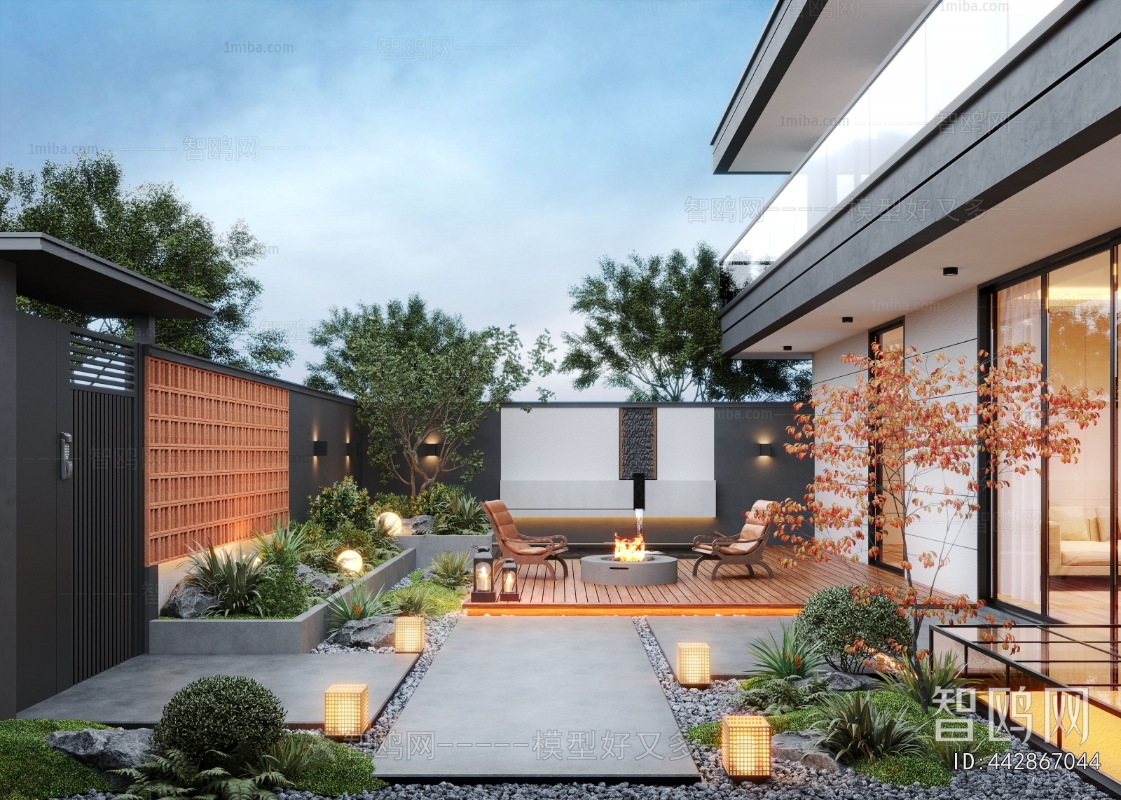 Modern Courtyard/landscape