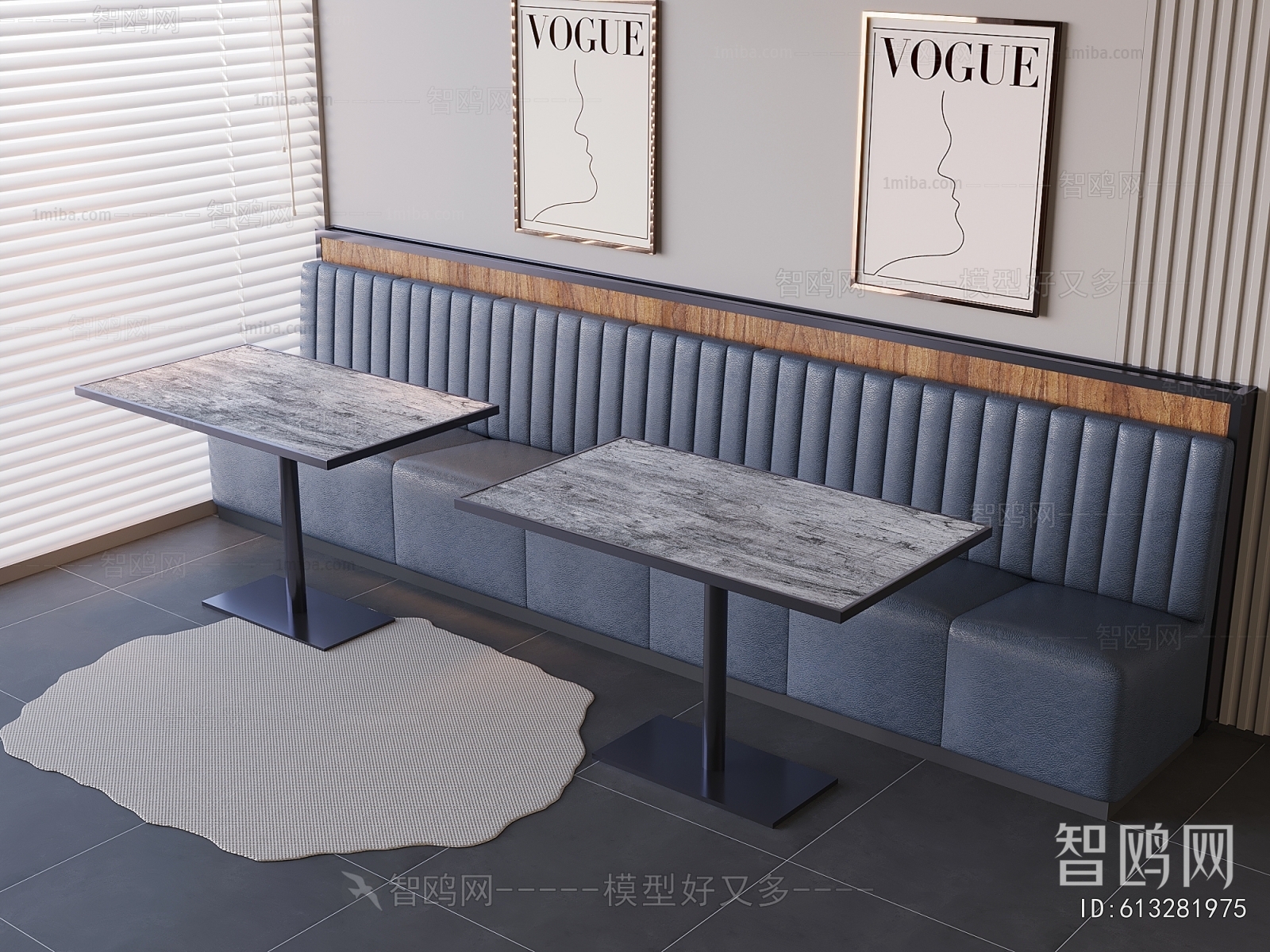 现代软包卡座沙发