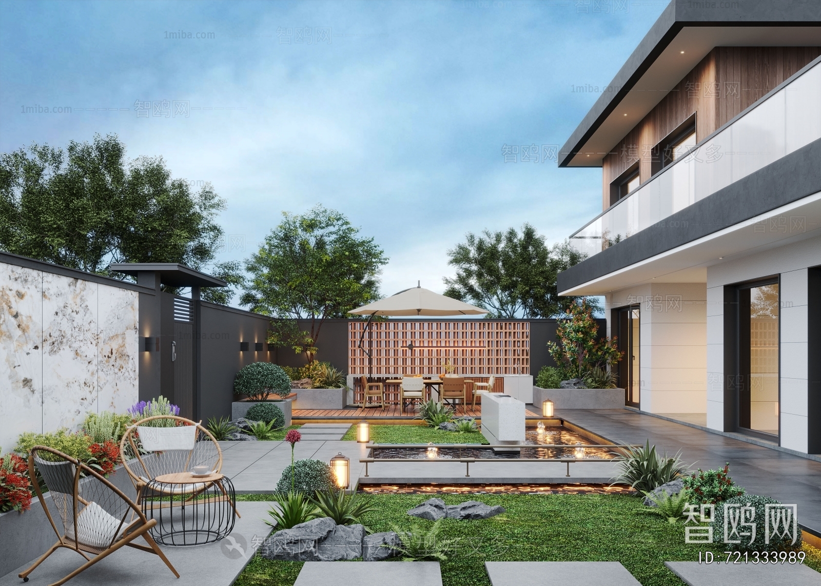 Modern Courtyard/landscape