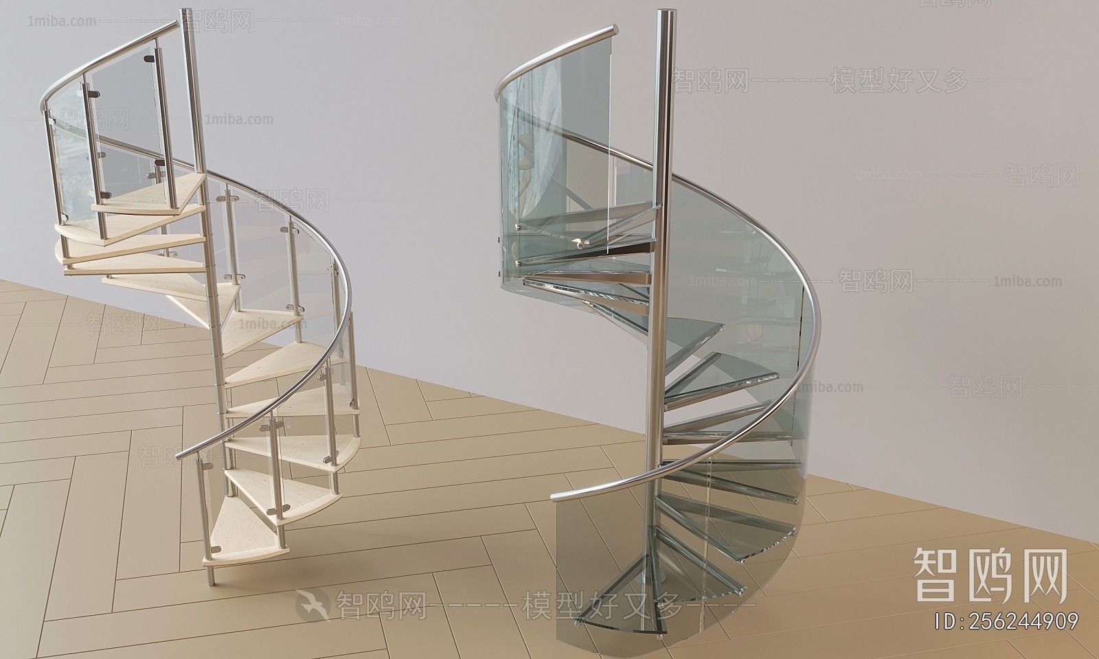 Modern Wabi-sabi Style Rotating Staircase