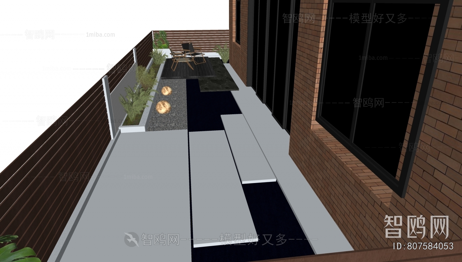 Modern Courtyard/landscape