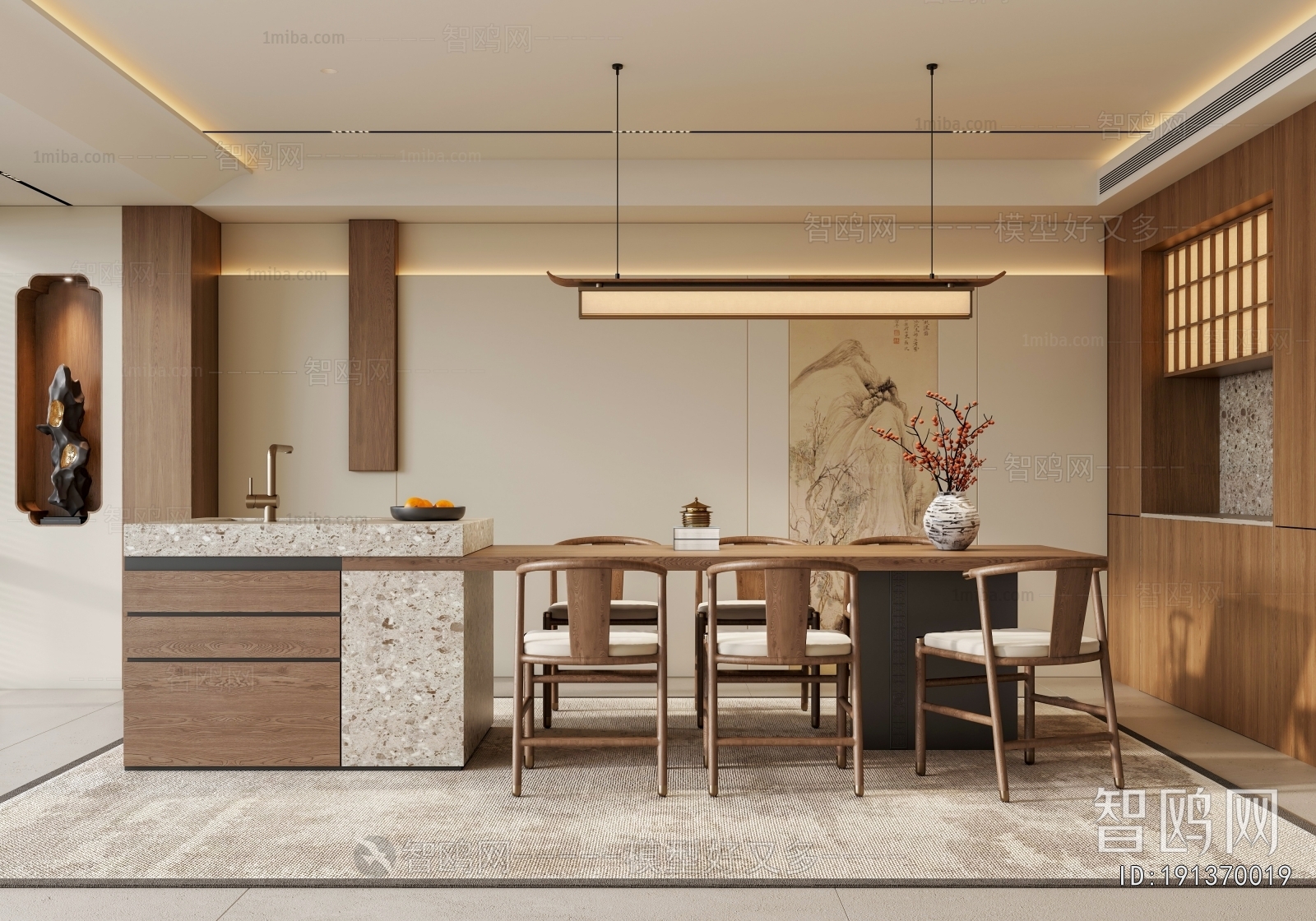 New Chinese Style Dining Room