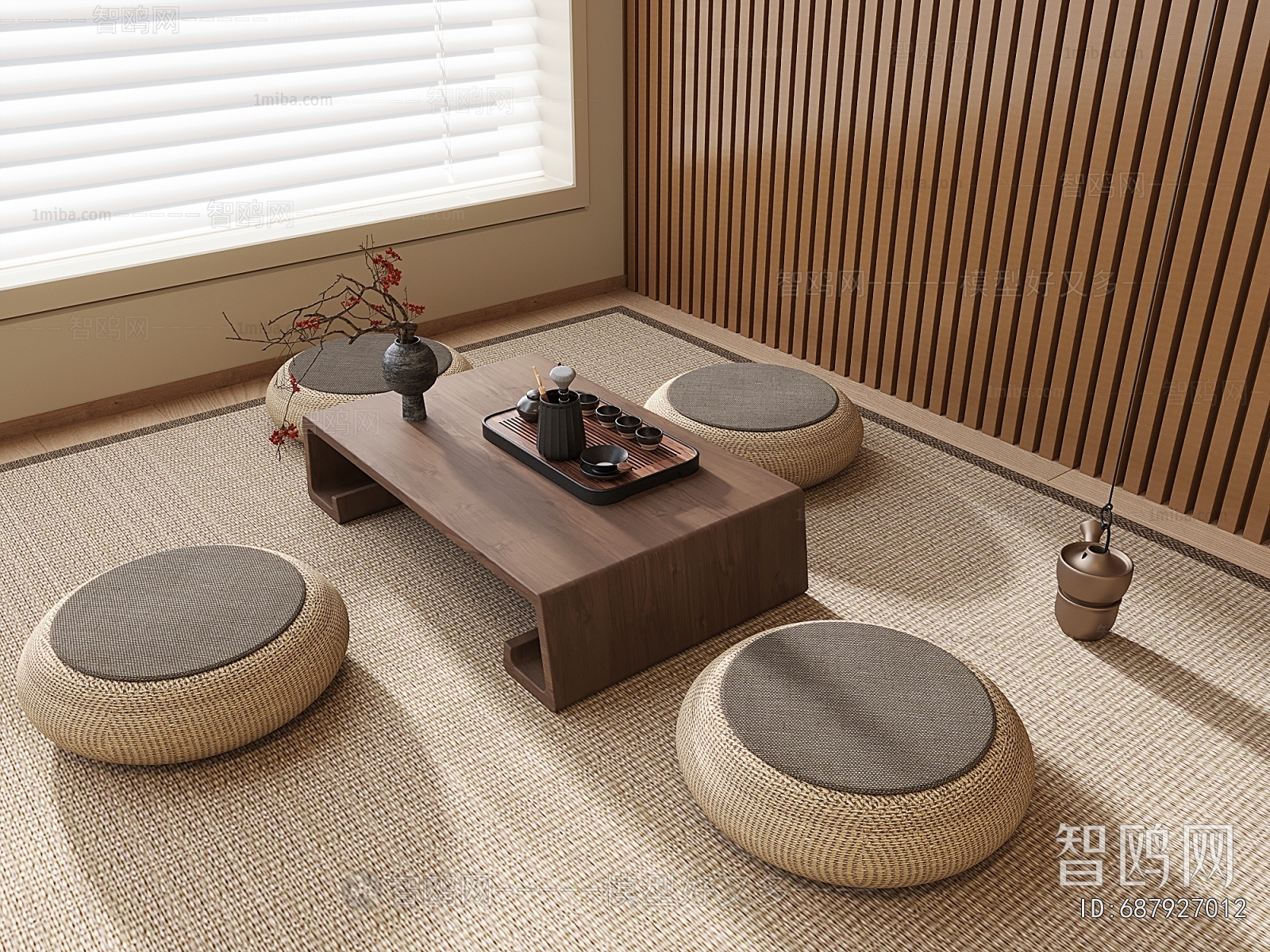 Wabi-sabi Style Tea Tables And Chairs