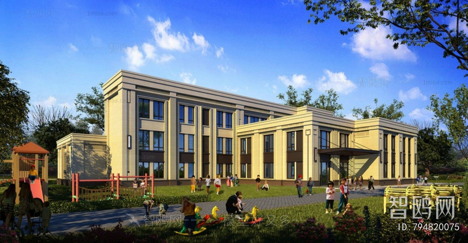 European Style Appearance Of Commercial Building