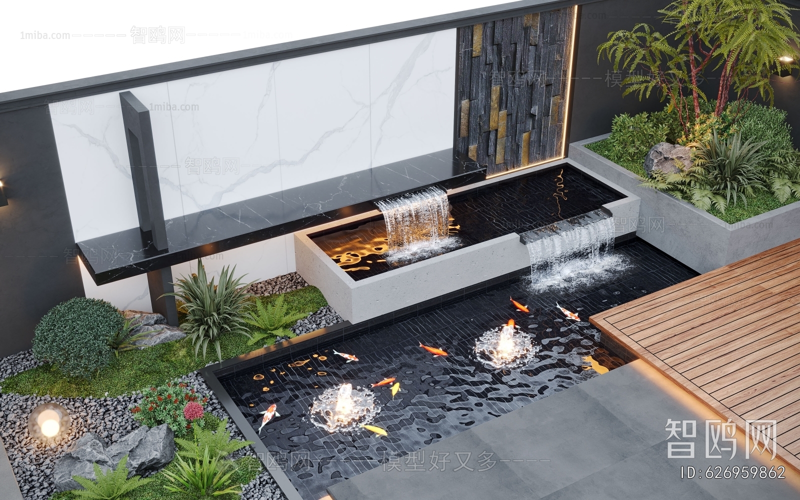 Modern Rockery Waterscape