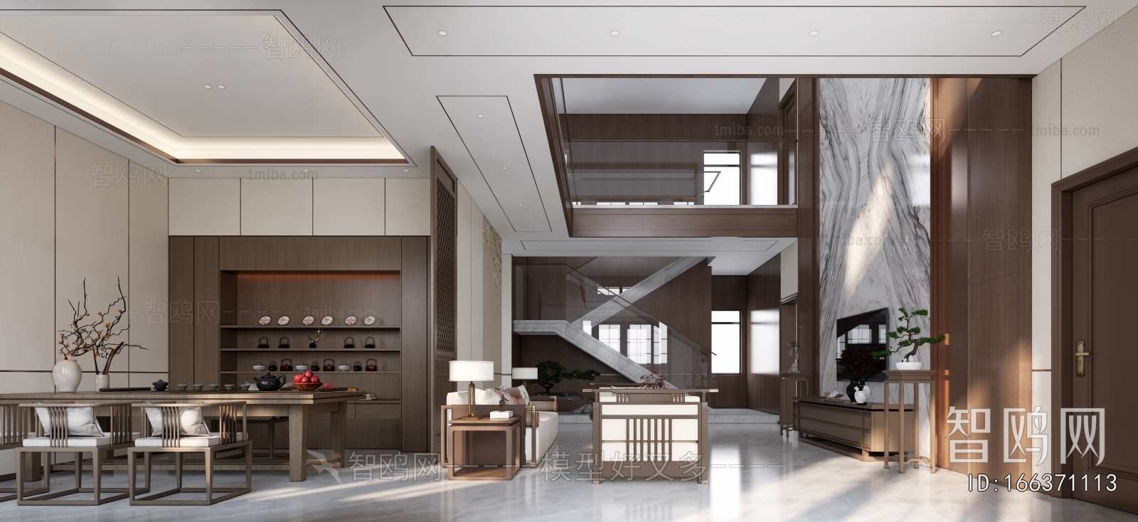 New Chinese Style A Living Room