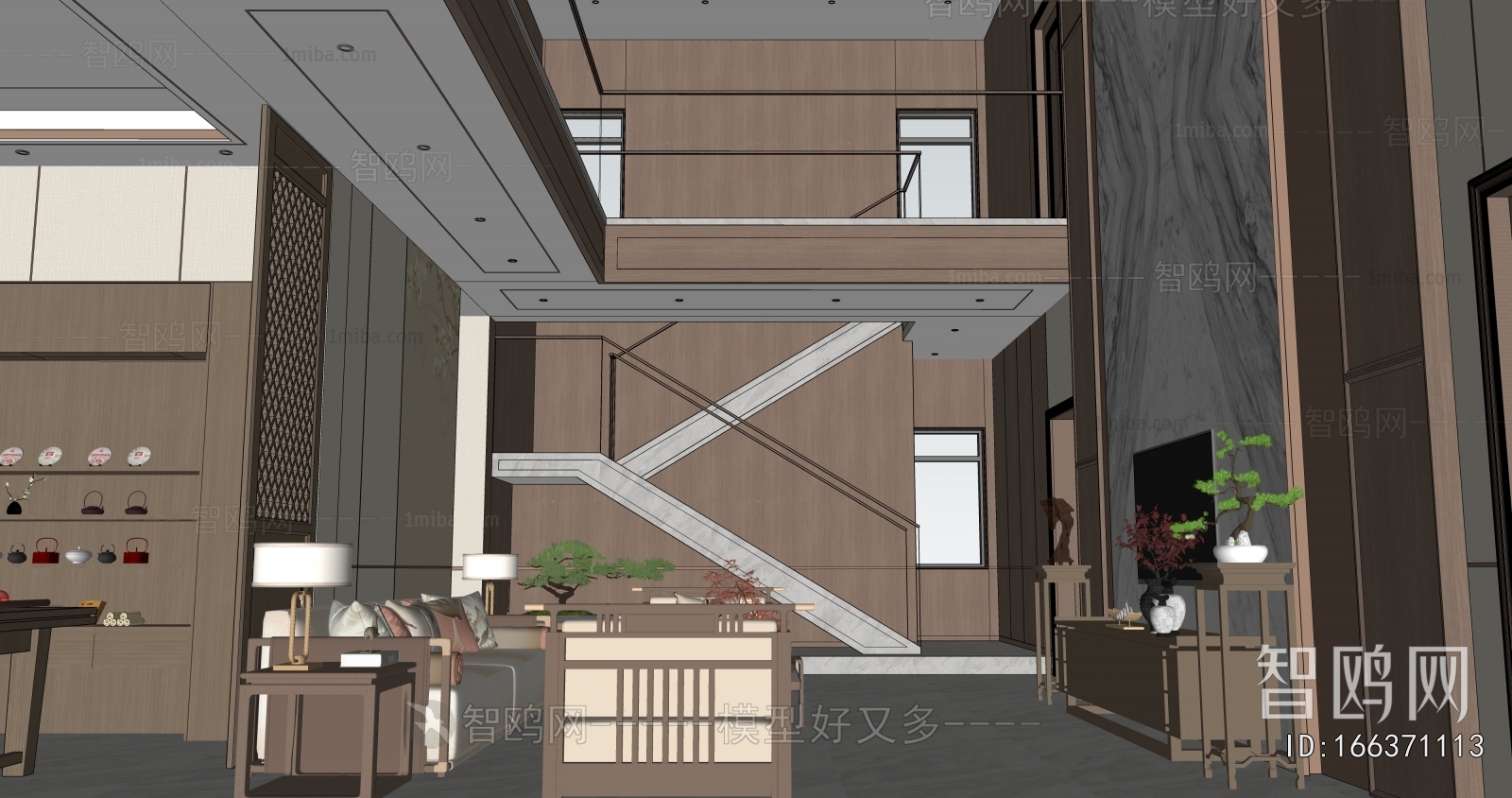 New Chinese Style A Living Room