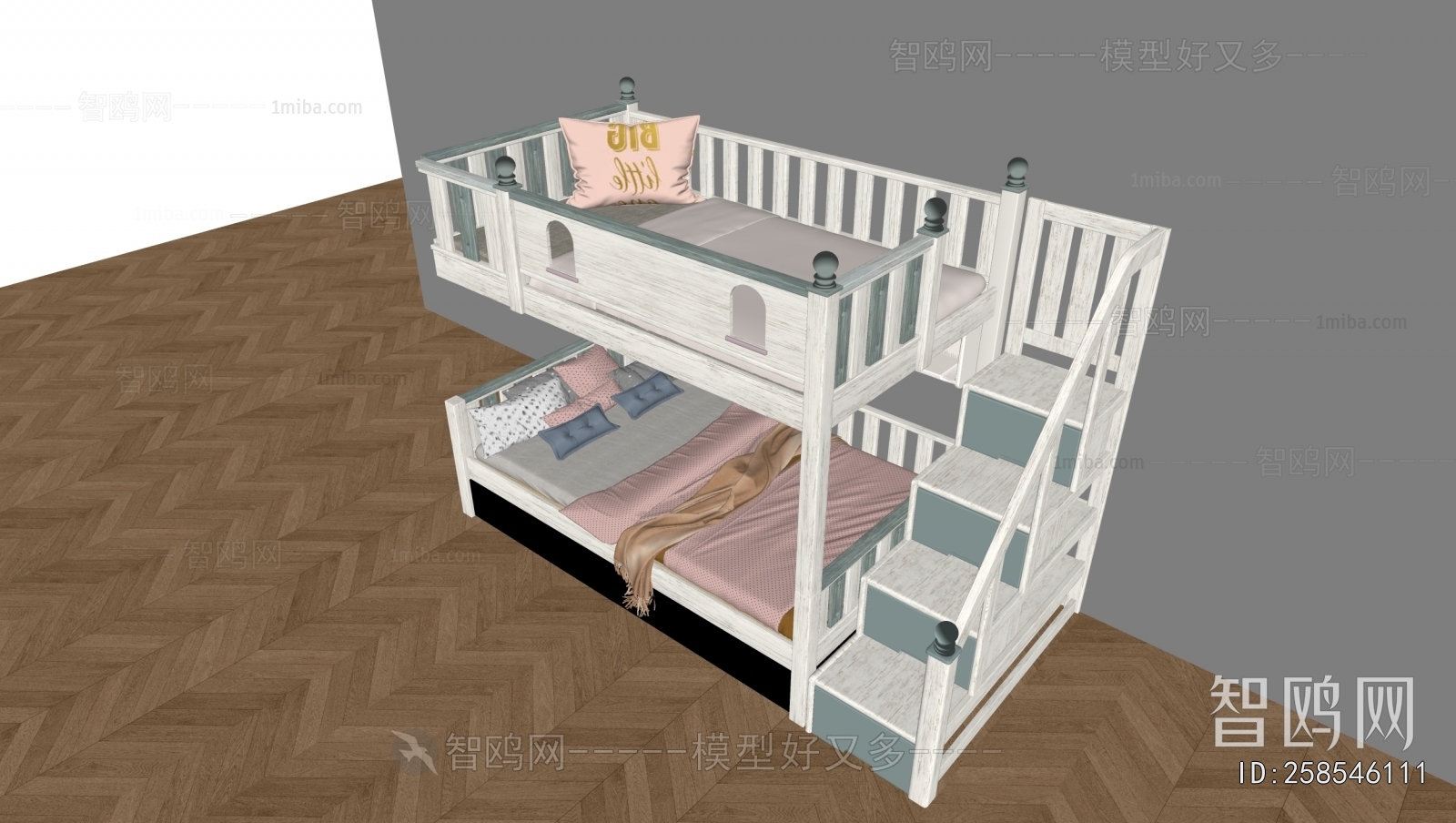 New Chinese Style Bunk Bed