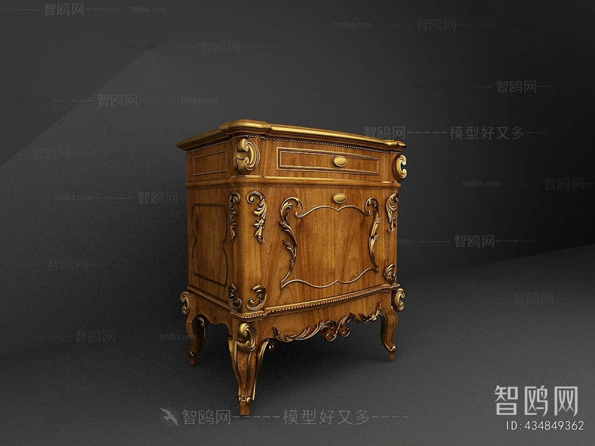 European Style Bedside Cupboard