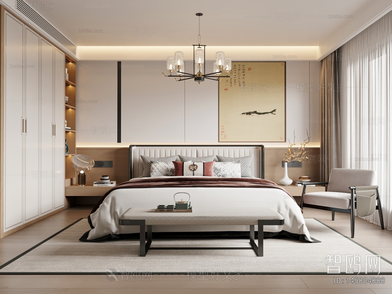 New Chinese Style Bedroom