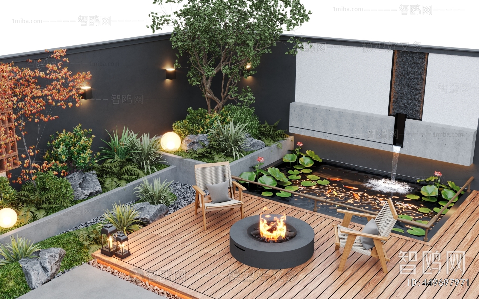 Modern Courtyard/landscape