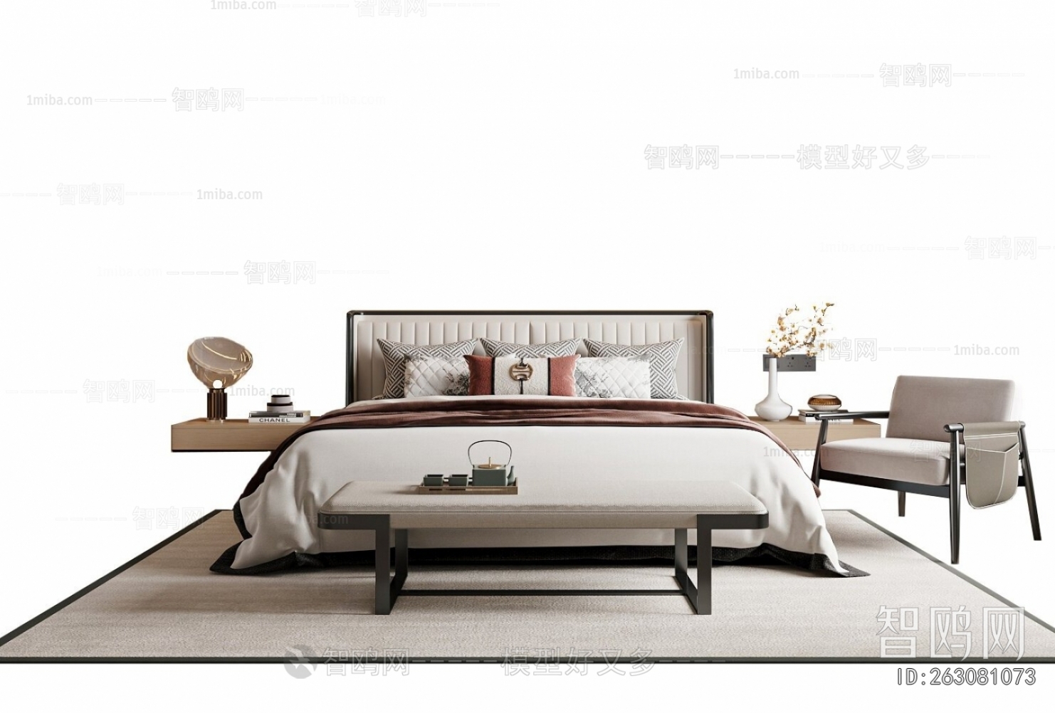 New Chinese Style Double Bed