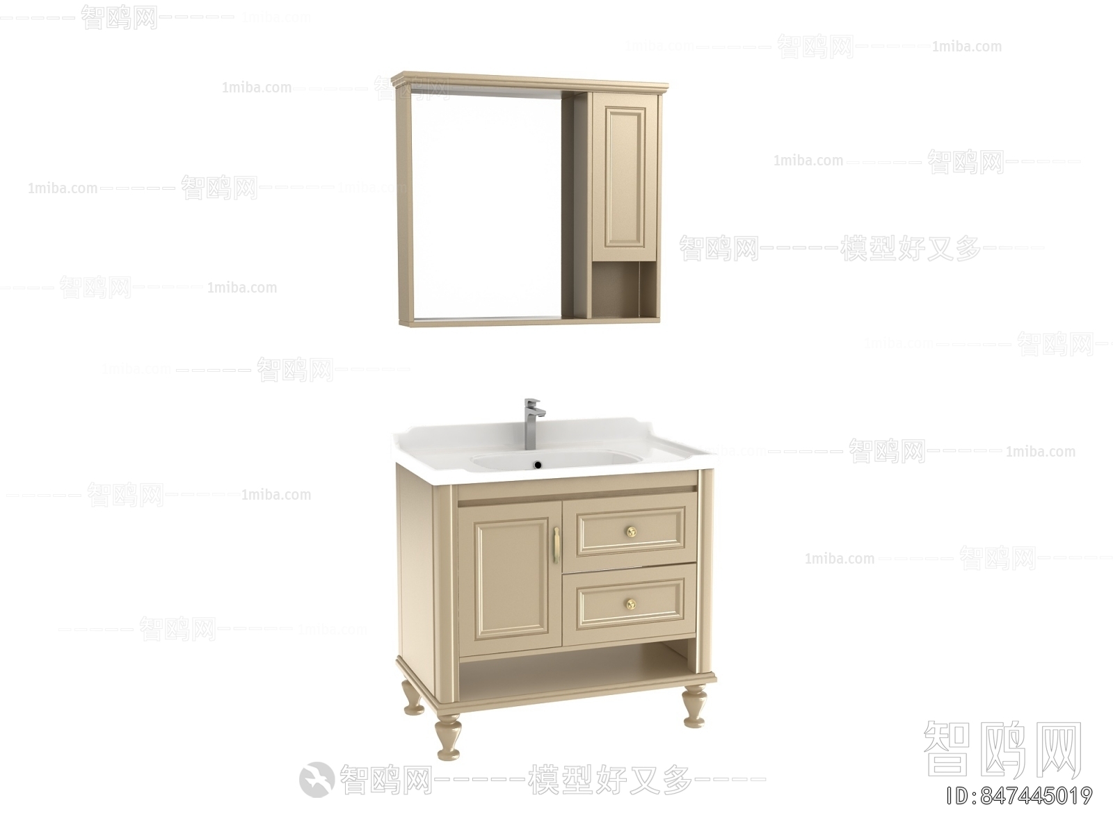 French Style Bathroom Cabinet