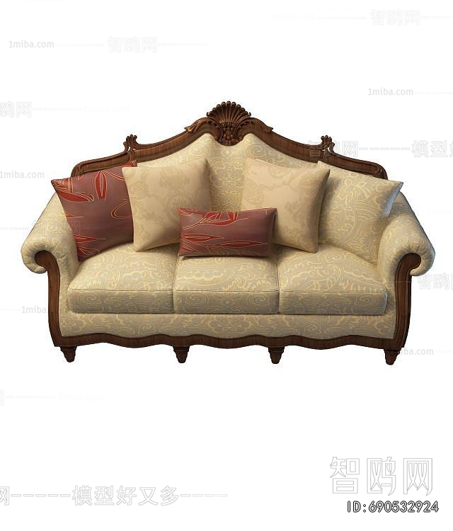 American Style Three-seat Sofa