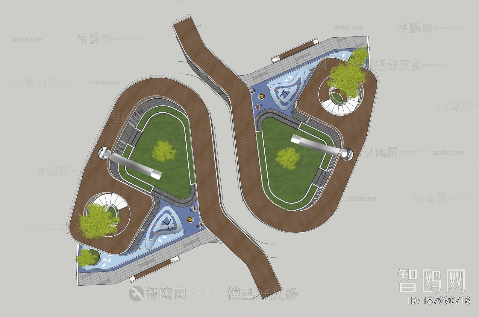 Modern Park Landscape