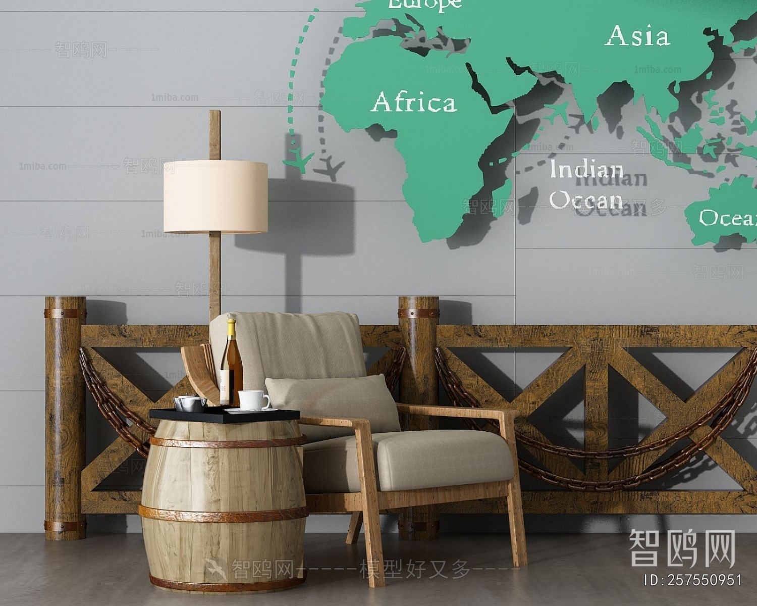 Wabi-sabi Style Single Sofa