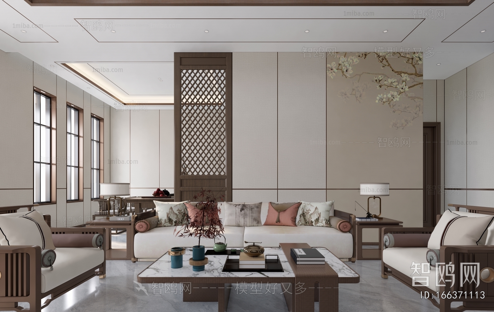 New Chinese Style A Living Room