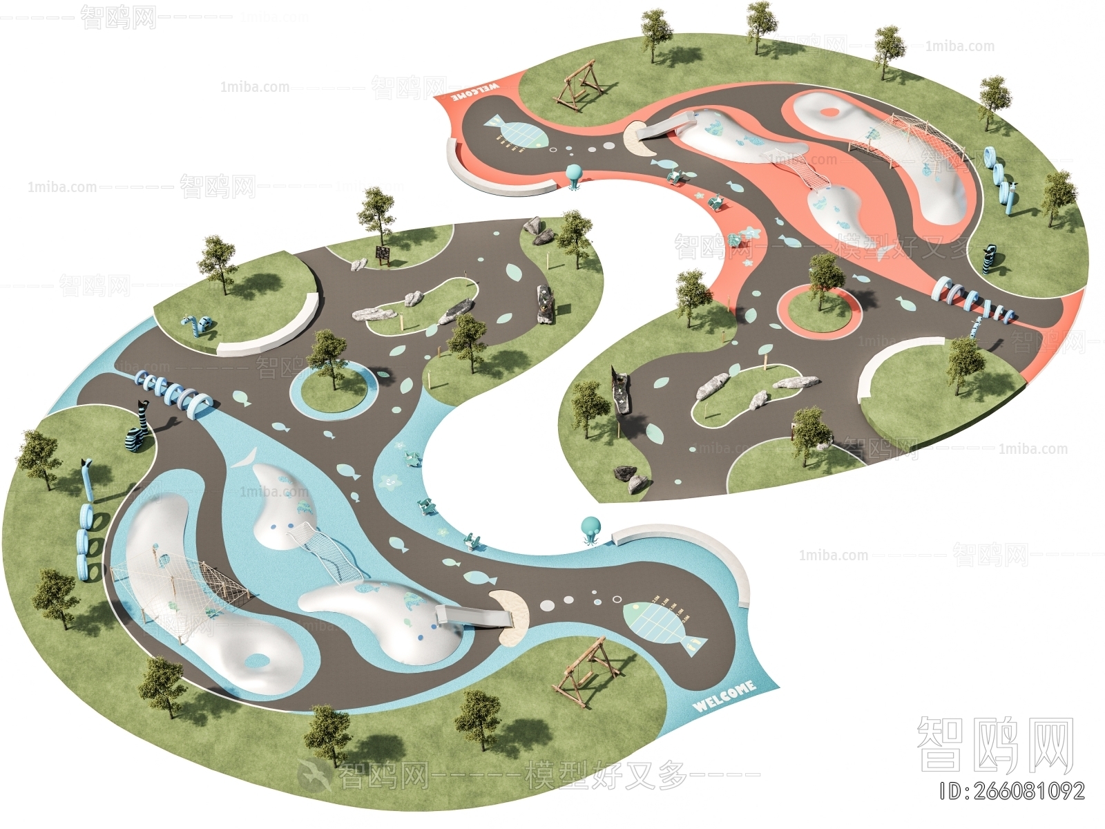 Modern Park Landscape