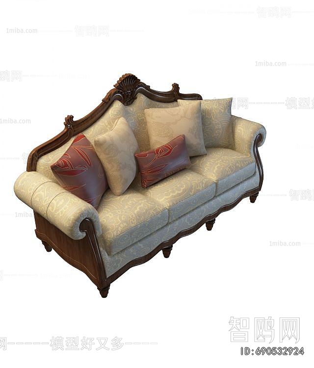 American Style Three-seat Sofa