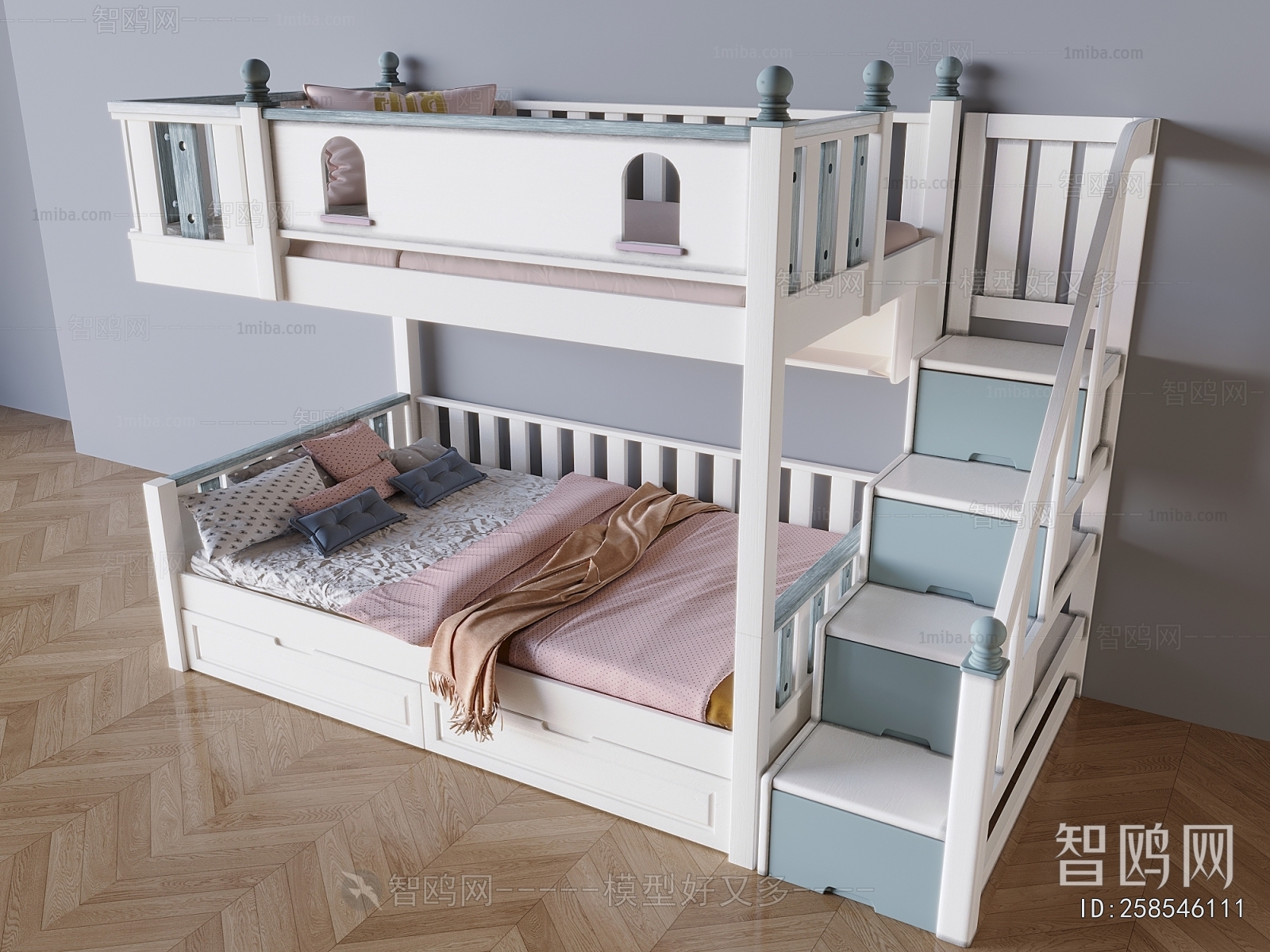 New Chinese Style Bunk Bed