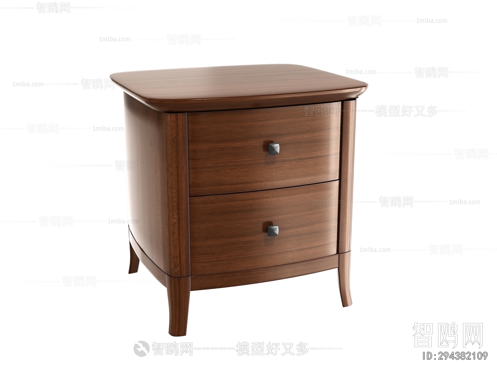 Simple European Style Bedside Cupboard