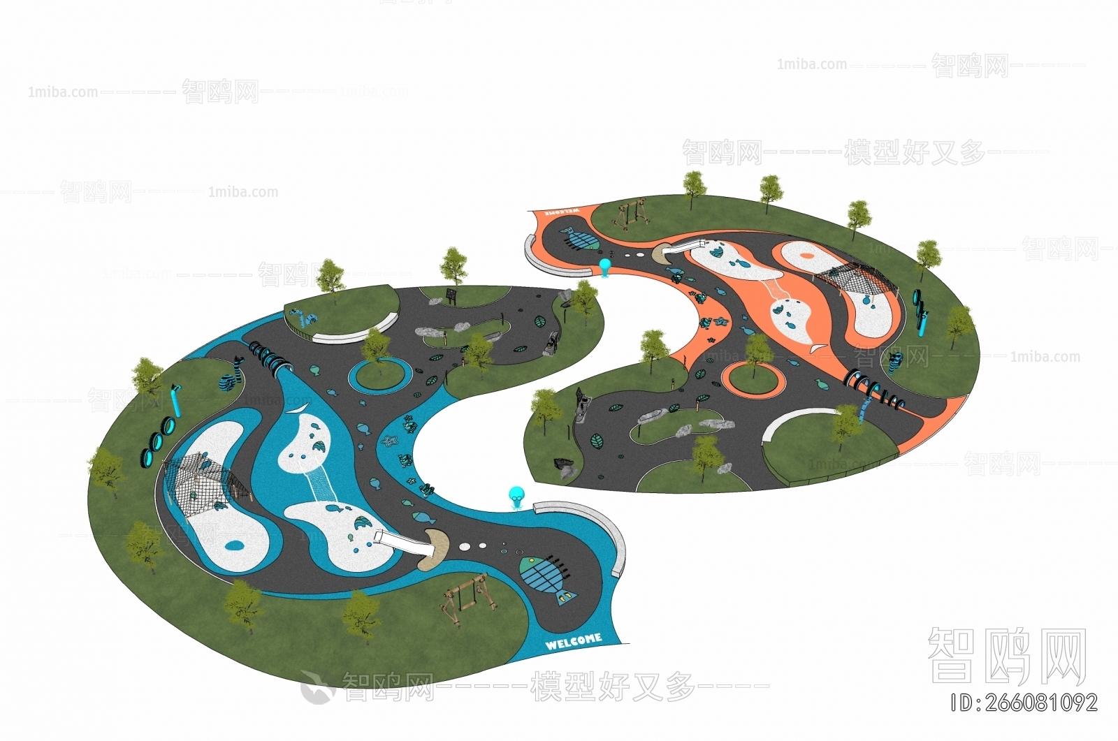 Modern Park Landscape