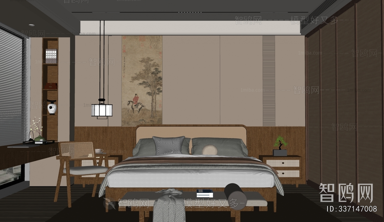 New Chinese Style Bedroom