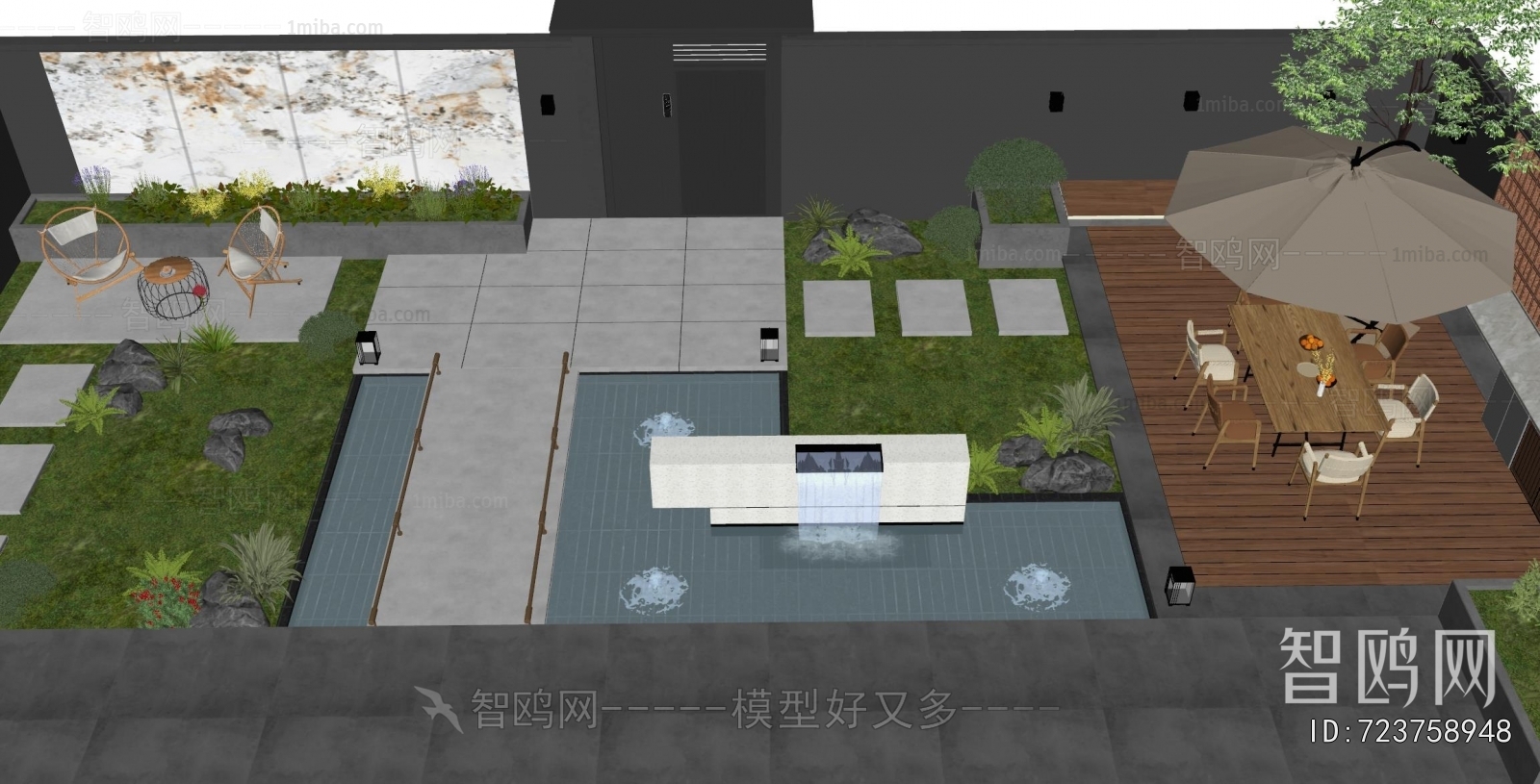 Modern Courtyard/landscape