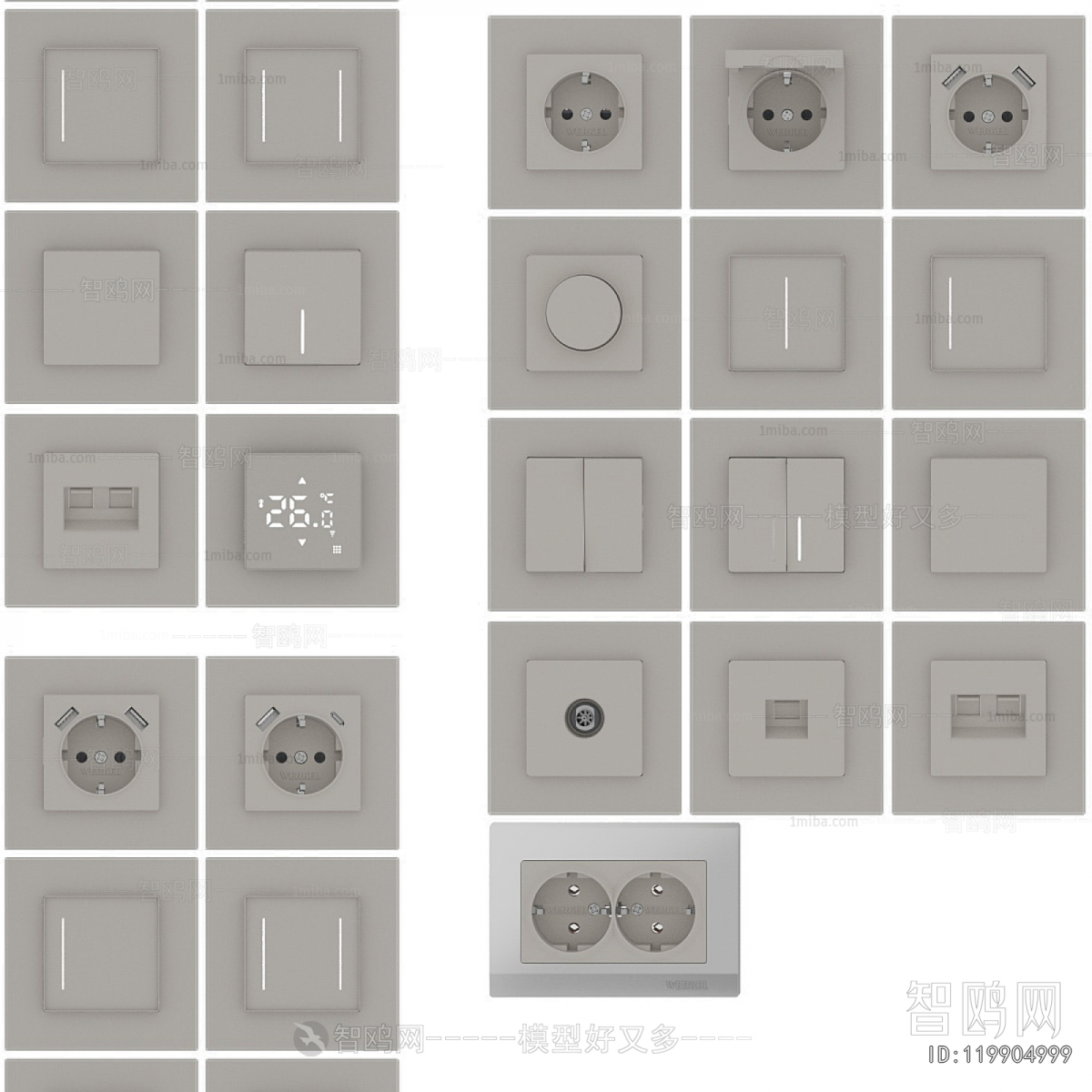 Modern Switch Socket Panel