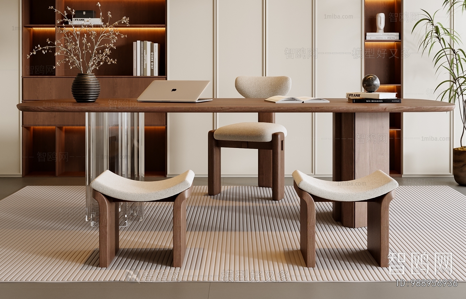 French Style Computer Desk And Chair