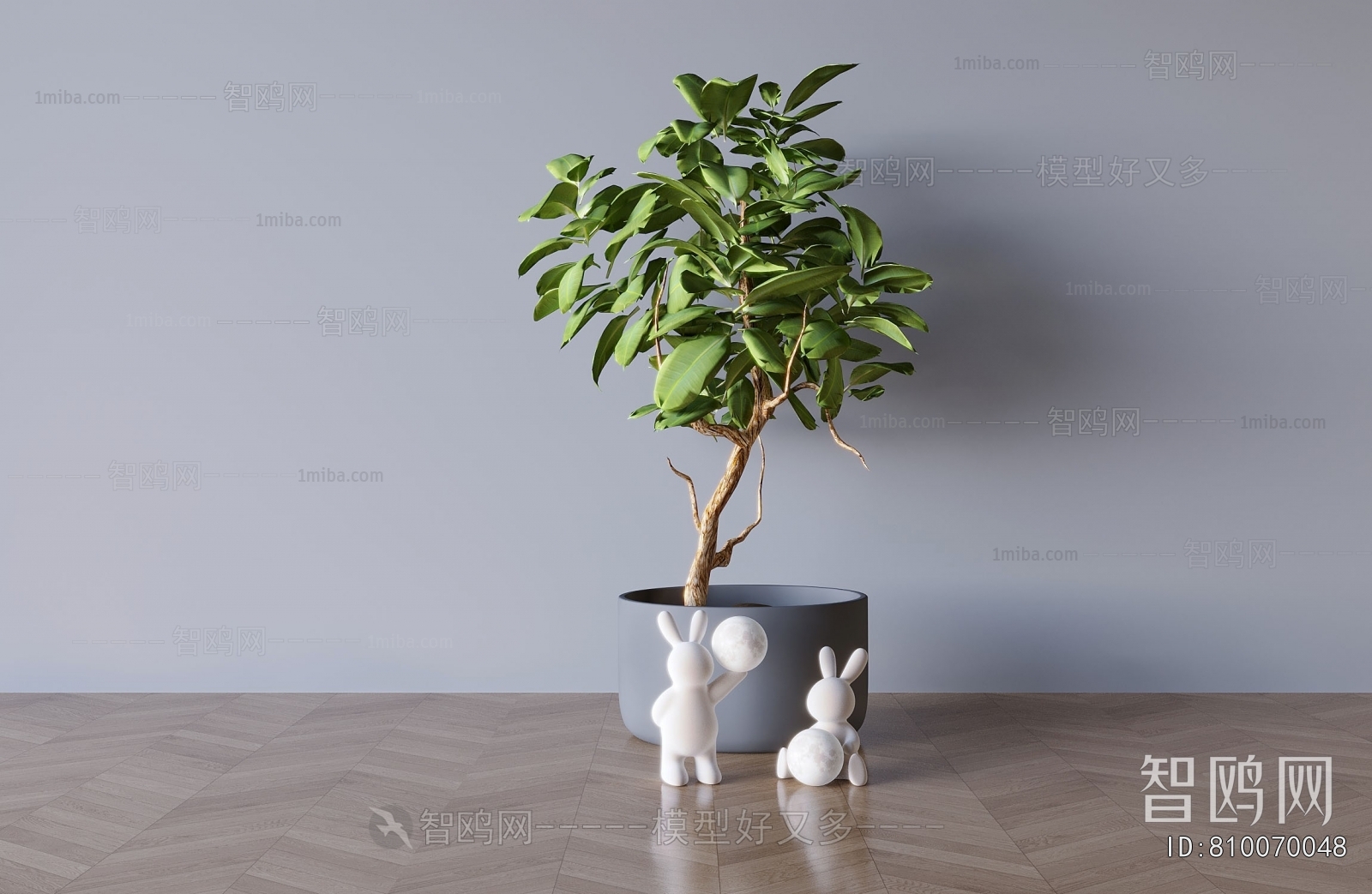 Modern Ground Green Plant Potted Plants