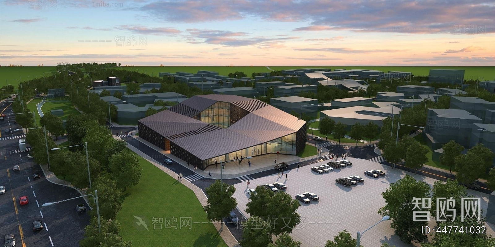 Modern Architectural Bird's-eye View Planning