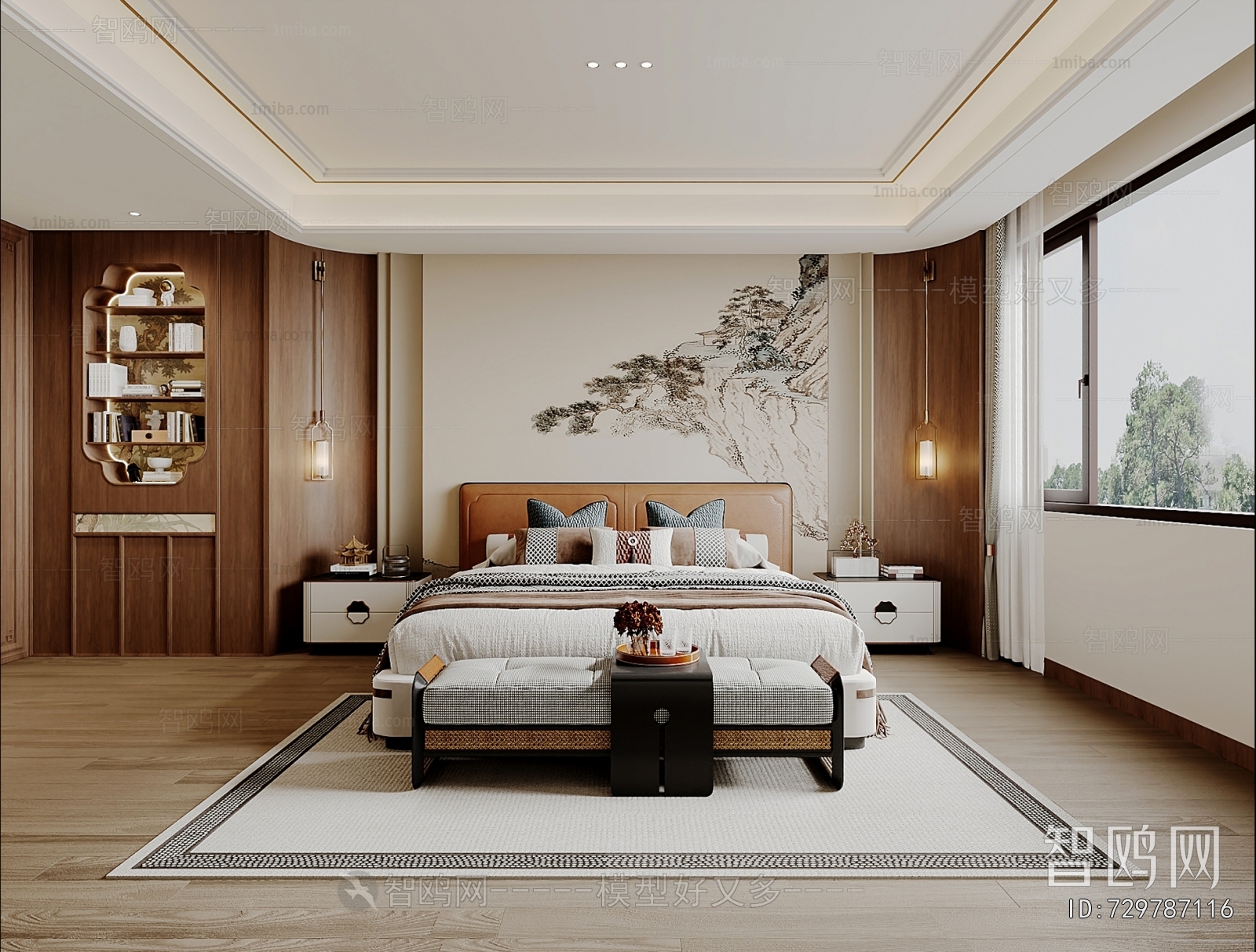 New Chinese Style Bedroom
