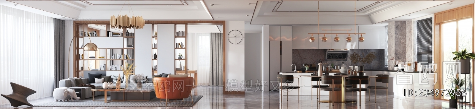 New Chinese Style A Living Room