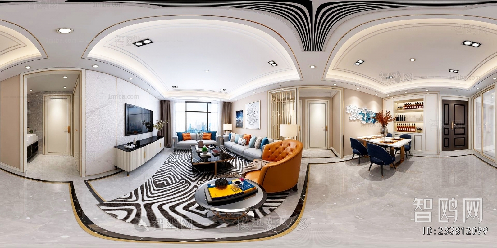 New Chinese Style A Living Room