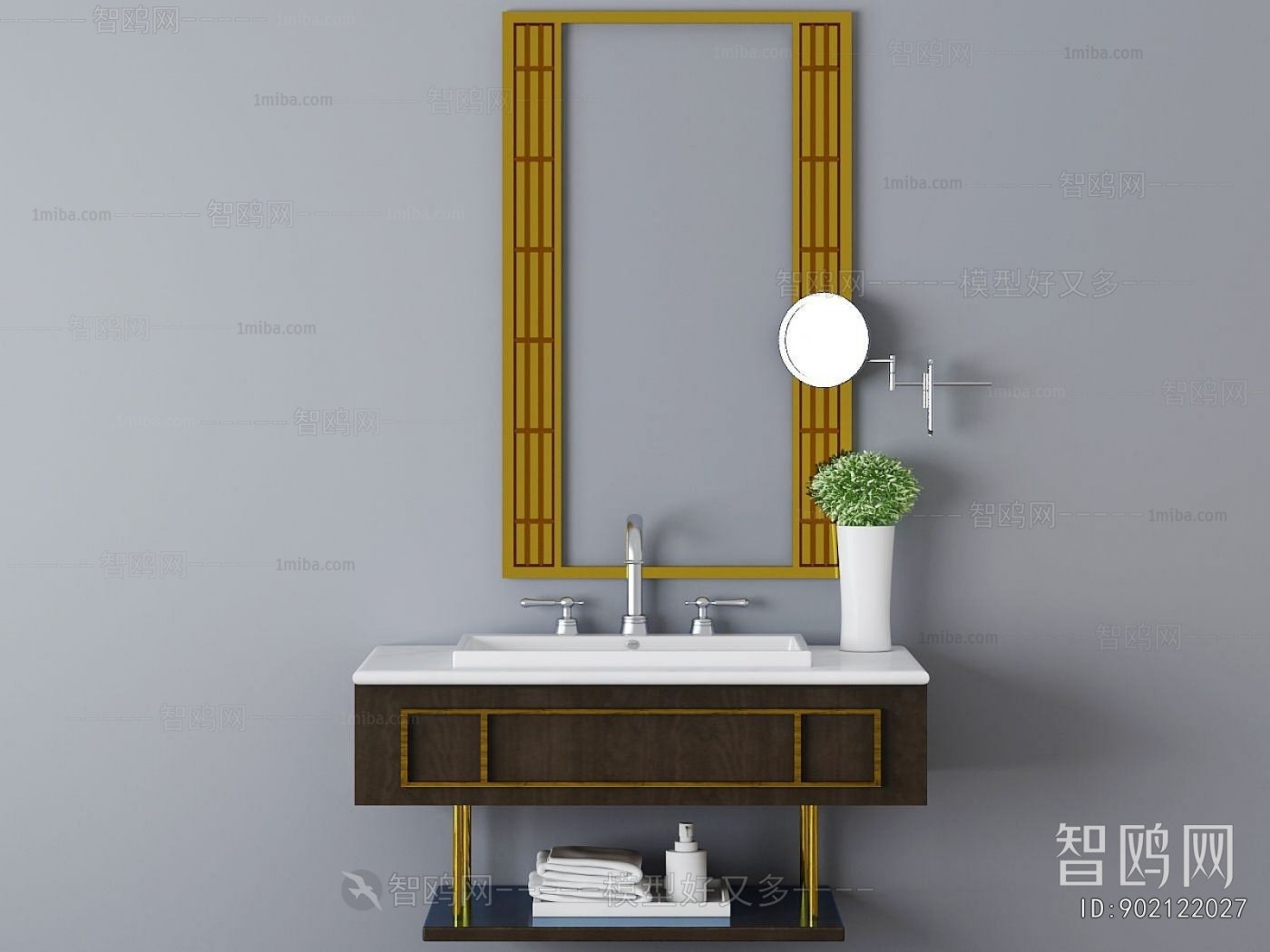 New Chinese Style Bathroom Cabinet