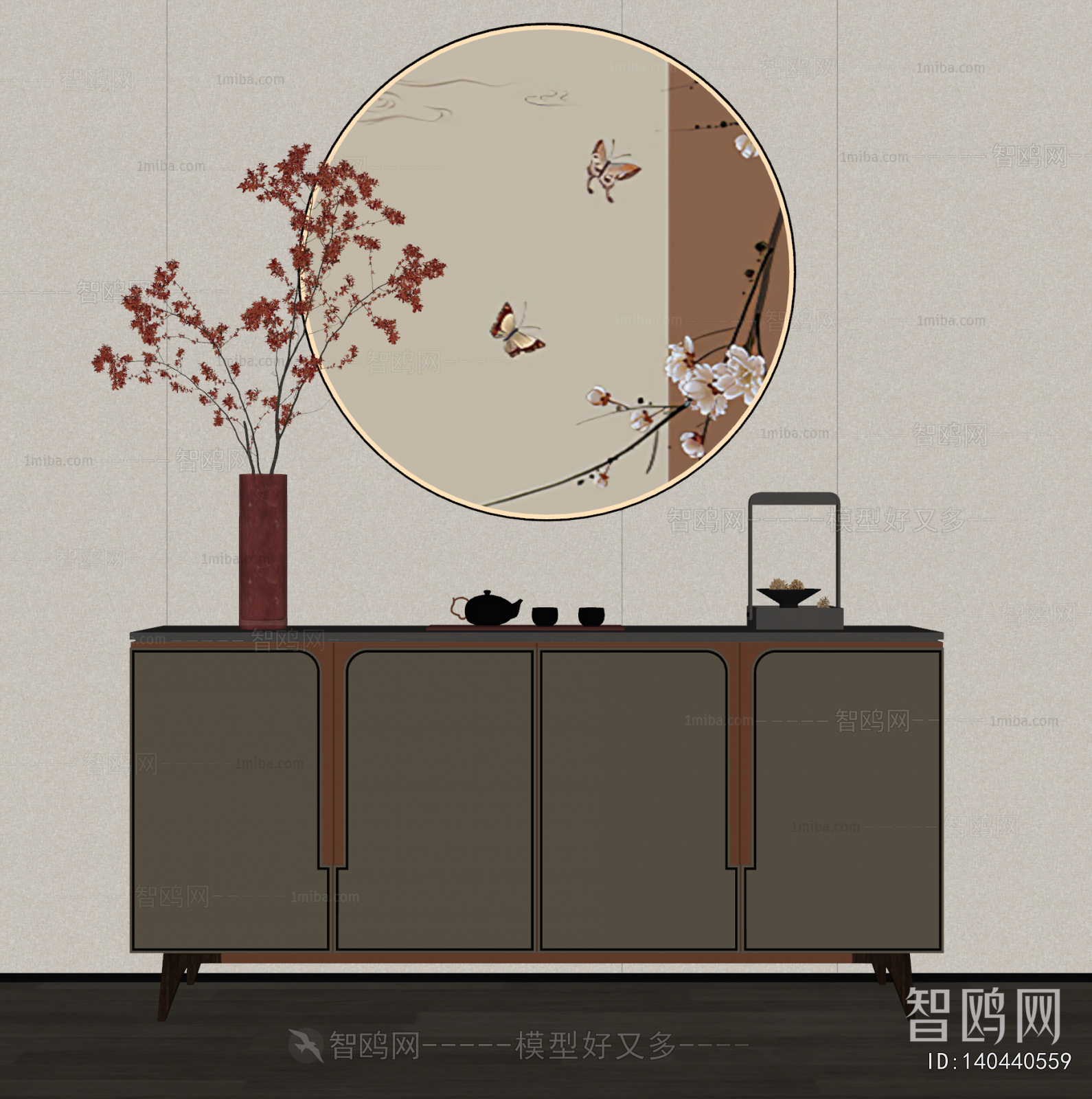 New Chinese Style Entrance Cabinet