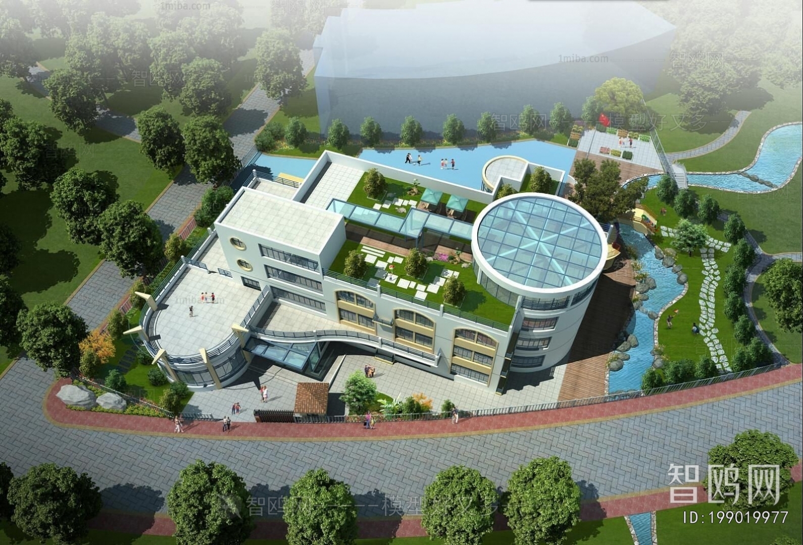 Modern Architectural Bird's-eye View Planning