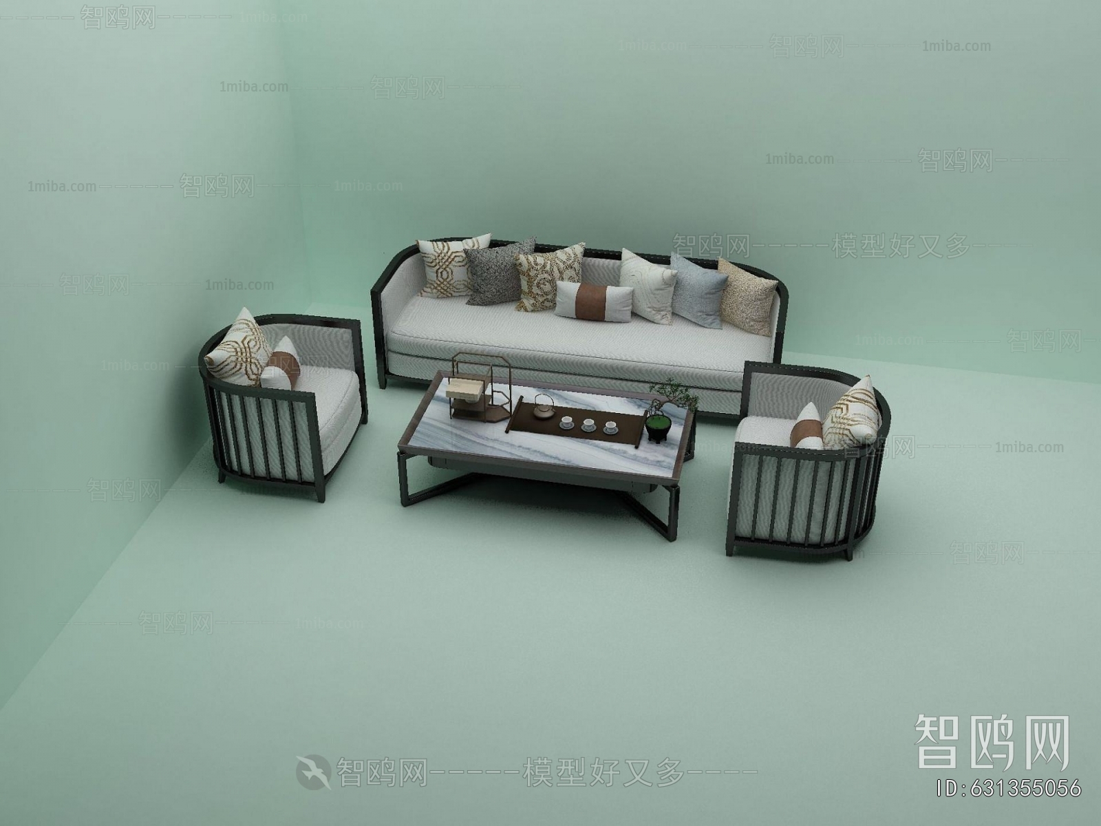 New Chinese Style Sofa Combination